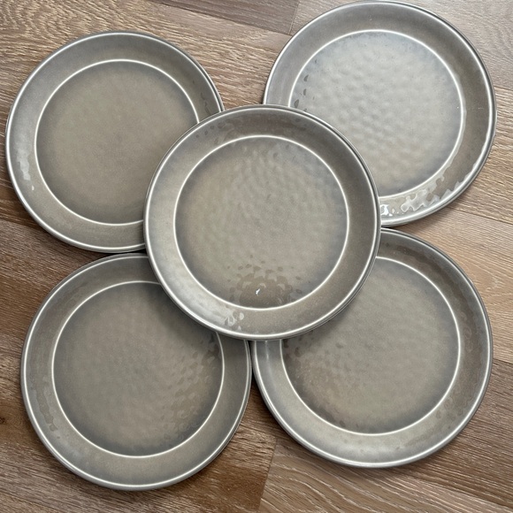 Set of 15 melamine Floral, Teal, and Gray Plates - Picture 2 of 5